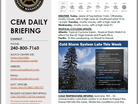 CEM Daily Briefing | 23SEP19