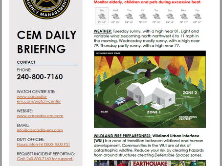 CEM Daily Briefing | 13AUG19