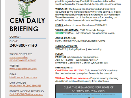 CEM Daily Briefing | 20MAR19