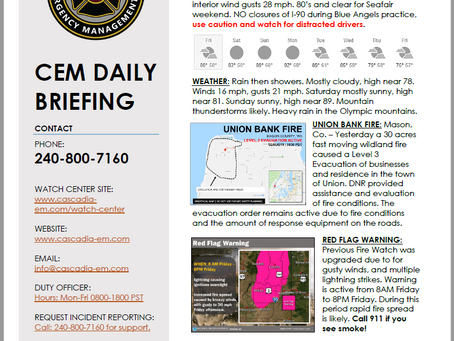 CEM Daily Briefing | 02AUG19