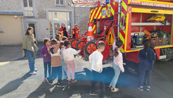 Exercice incendie et rencontre avec les pompiers