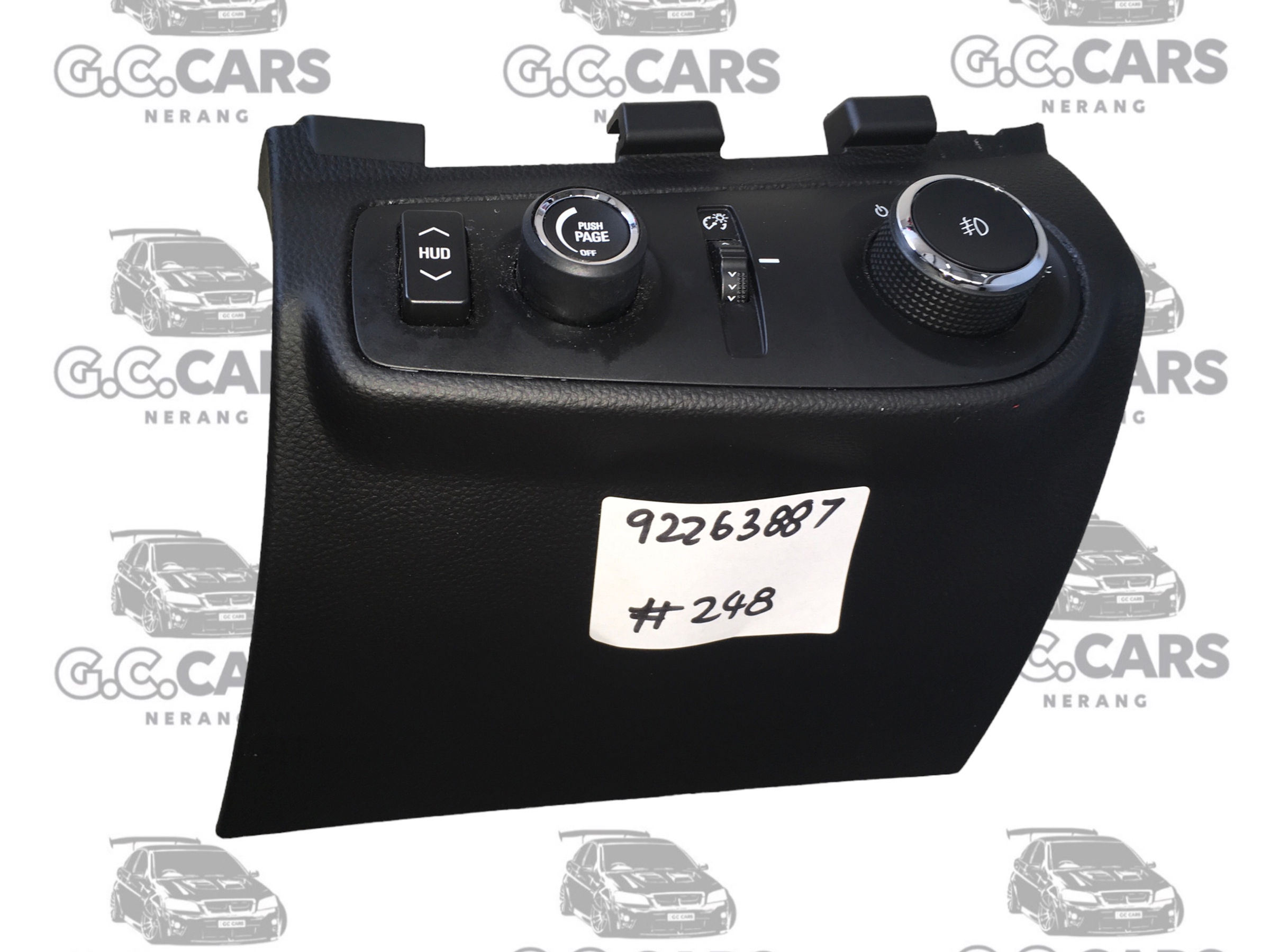 HOLDEN COMMODORE VF  Console Trim Cover Auto headlight switch with HUD