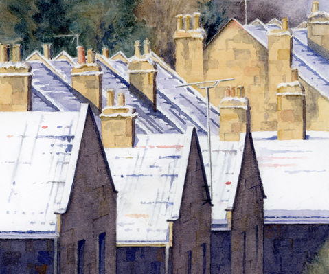 Rooftops watercolour