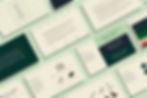 Custom brand guidelines isometric top view on mint green background