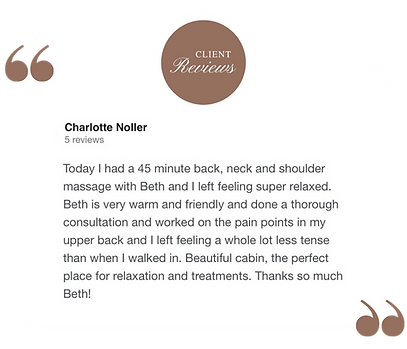 Massage Essex client reviews