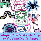 Saving the Magic Castle Activity Pack: Vocabulary & Colouring