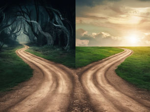 Comparison picture of positive thoughts and negative thoughts