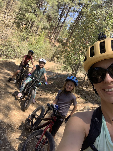 Aaron, Kasia's husband, and her biking