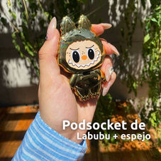 Popsocket espejo Labubu diseño original con base adhesiva