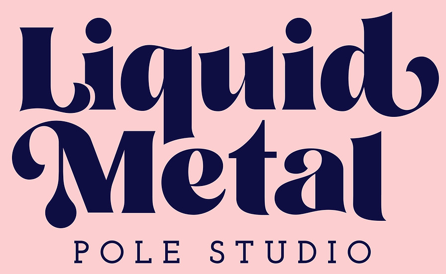 Liquid Metal Pole Dance Studio Logo