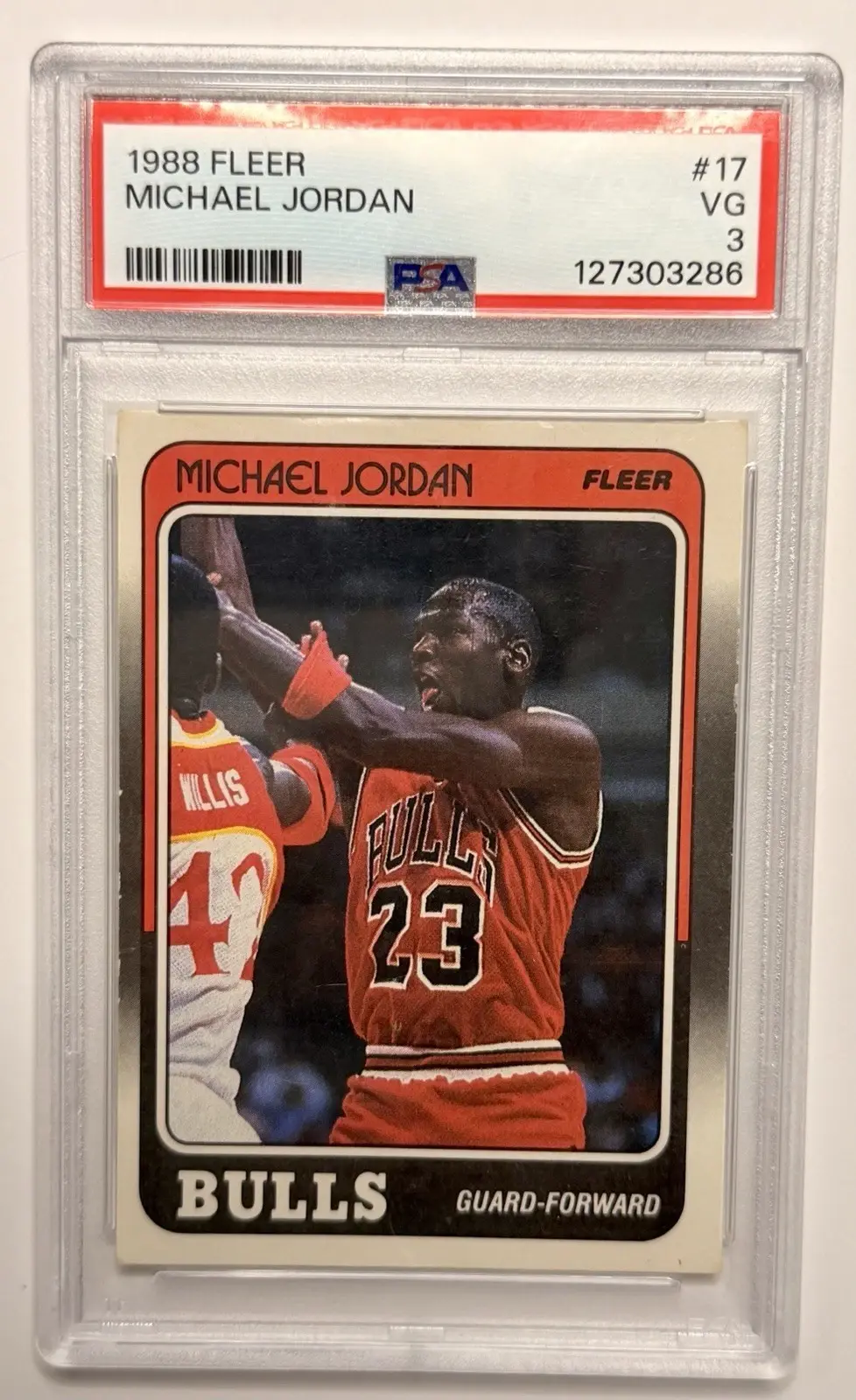 1986 Fleer Michael Jordan #57 PSA 3 trading card