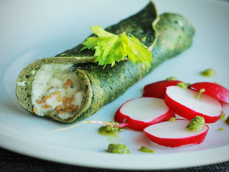 Špenátové palačinky se sýrem