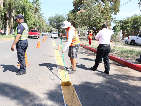Inicia el balizamiento de paradas de transporte público