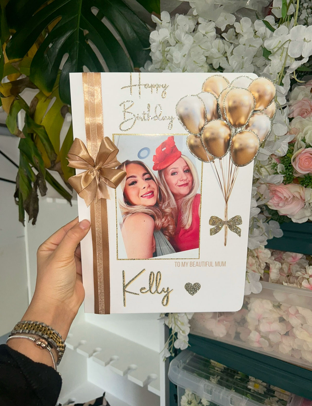 Ribbon Bow & Balloon Card