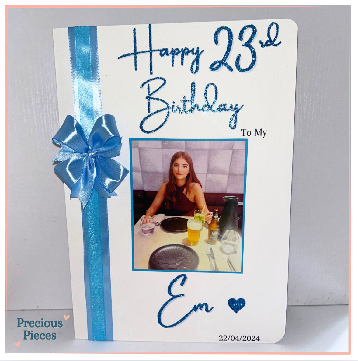 Ribbon Bow Photo Card