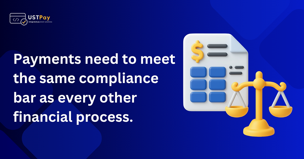 Payments need to meet the same compliance bar as every other financial process.