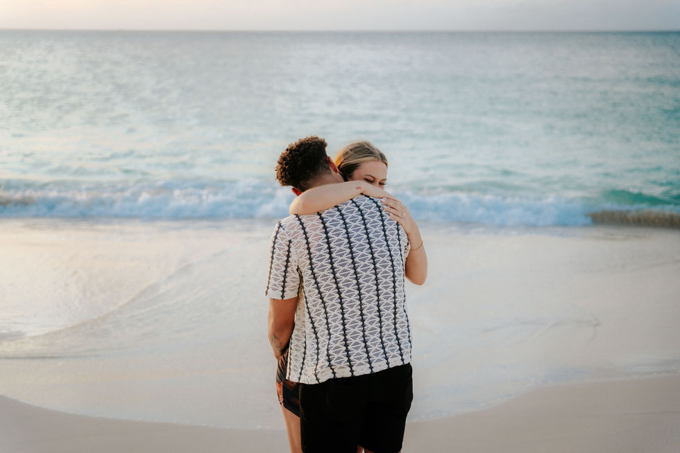 Couple celebrating engagement