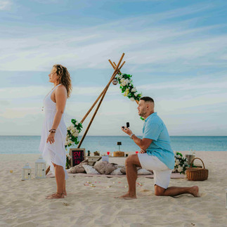 proposal in eagle beach