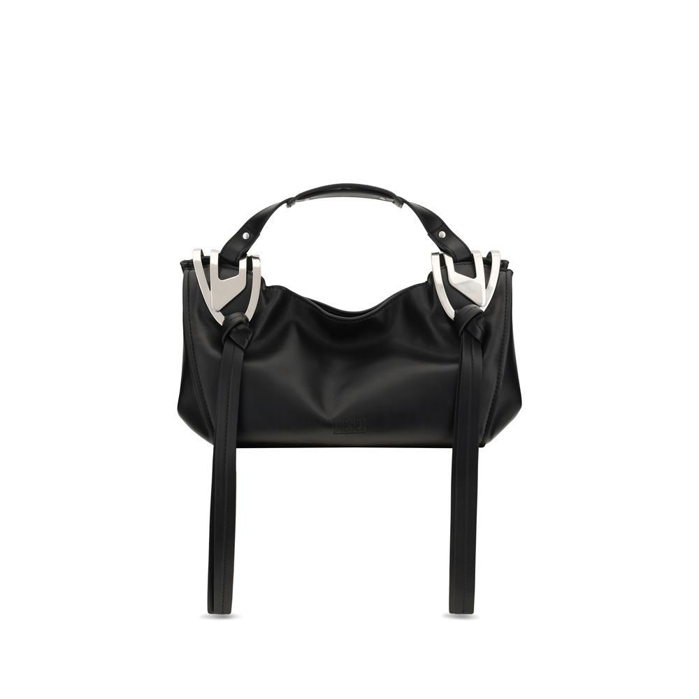 Diesel Black Calf Leather Bos Taurus Handbag