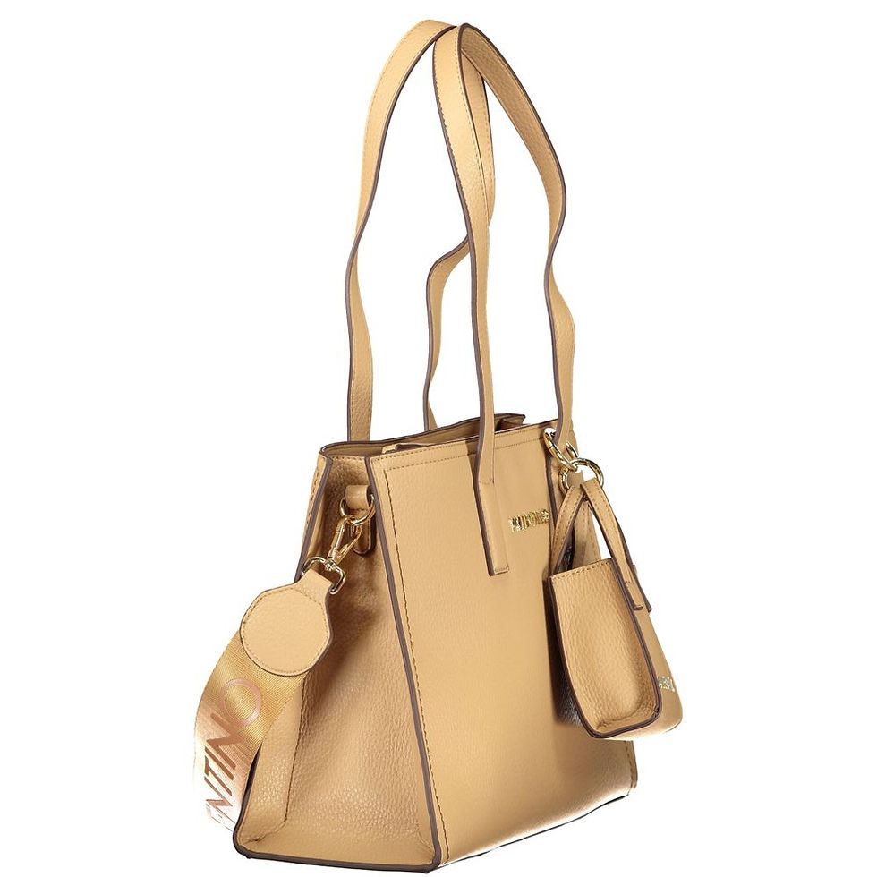 Thumbnail: Mario Valentino Beige Polyurethane Women Handbag