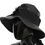 Thumbnail: Dolce & Gabbana Black Leather DG Coin Crystal Wide Brim Hat