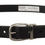 Thumbnail: Dolce & Gabbana Black Leather Chrome Logo Metal Buckle Belt