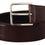 Thumbnail: Dolce & Gabbana Dark Brown Leather Logo Engraved Metal Buckle Belt