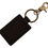 Thumbnail: Dolce & Gabbana Brown Leather Logo Metal Ring Hook Keychain