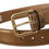 Thumbnail: Dolce & Gabbana Bronze Calf Leather Gold Logo Waist Buckle Belt
