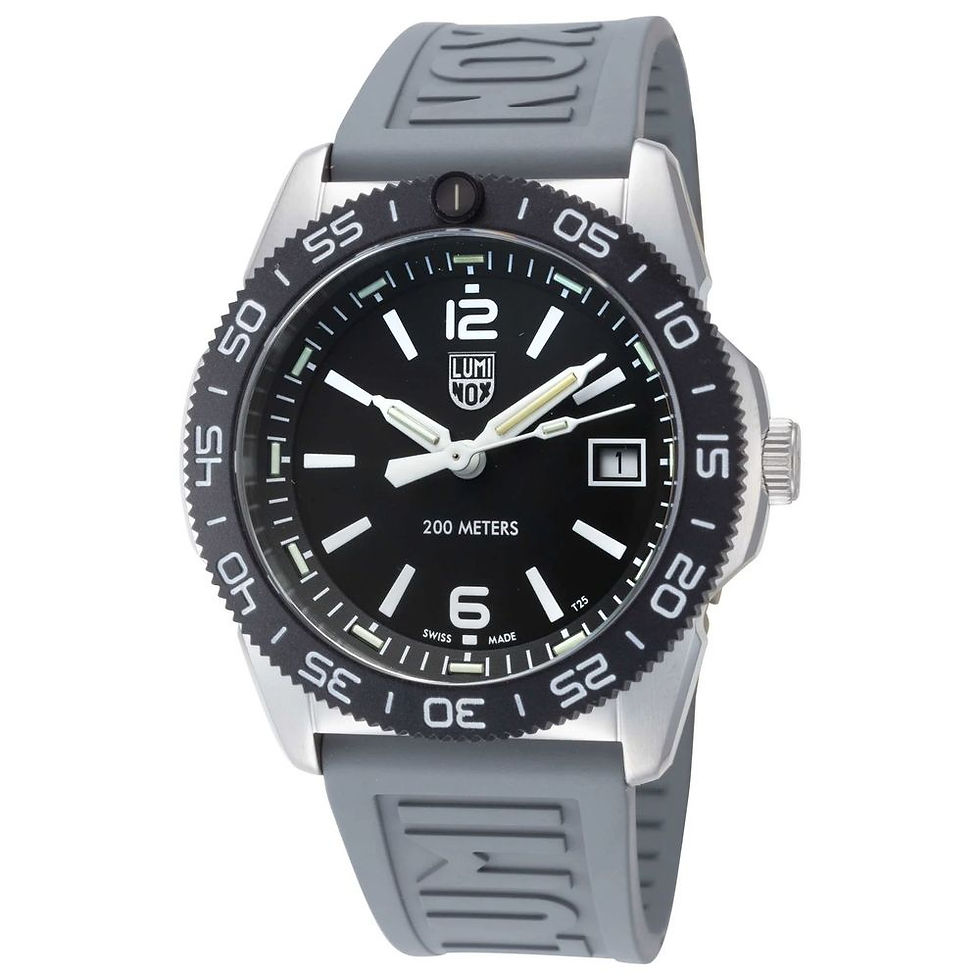 Thumbnail: Luminox Gray Rubber Sport Watch