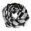 Thumbnail: Dolce & Gabbana Black White Check Silk Wrap Foulard 133cm x 132cm Scarf