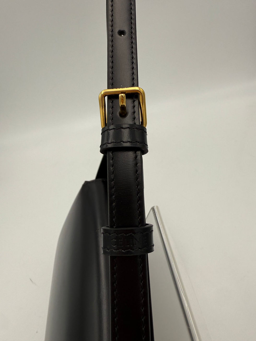 Thumbnail: Celine CELINE CLAUDE TRIOMPHE Black Handbag