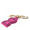 Thumbnail: Dolce & Gabbana Pink Rubber Gold Tone Metal DG Logo Keyring Keychain