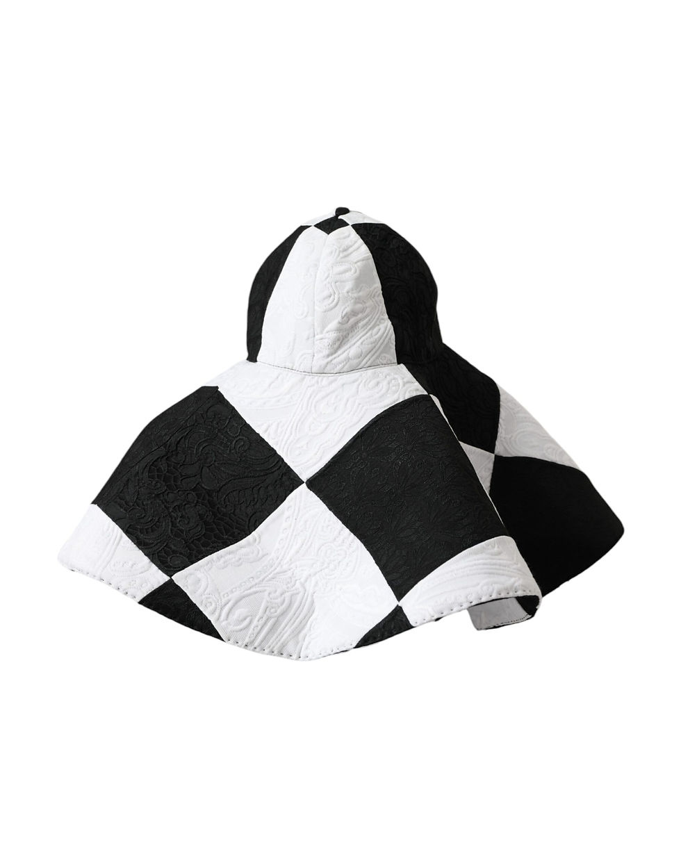 Thumbnail: Dolce & Gabbana Black White Checkered Wide Brim Floppy Hat