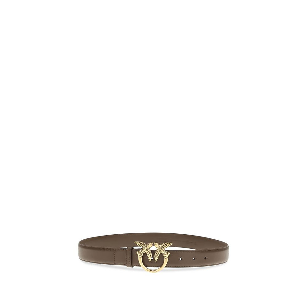 Thumbnail: PINKO Brown Calf Leather Bos Taurus Regular Belt