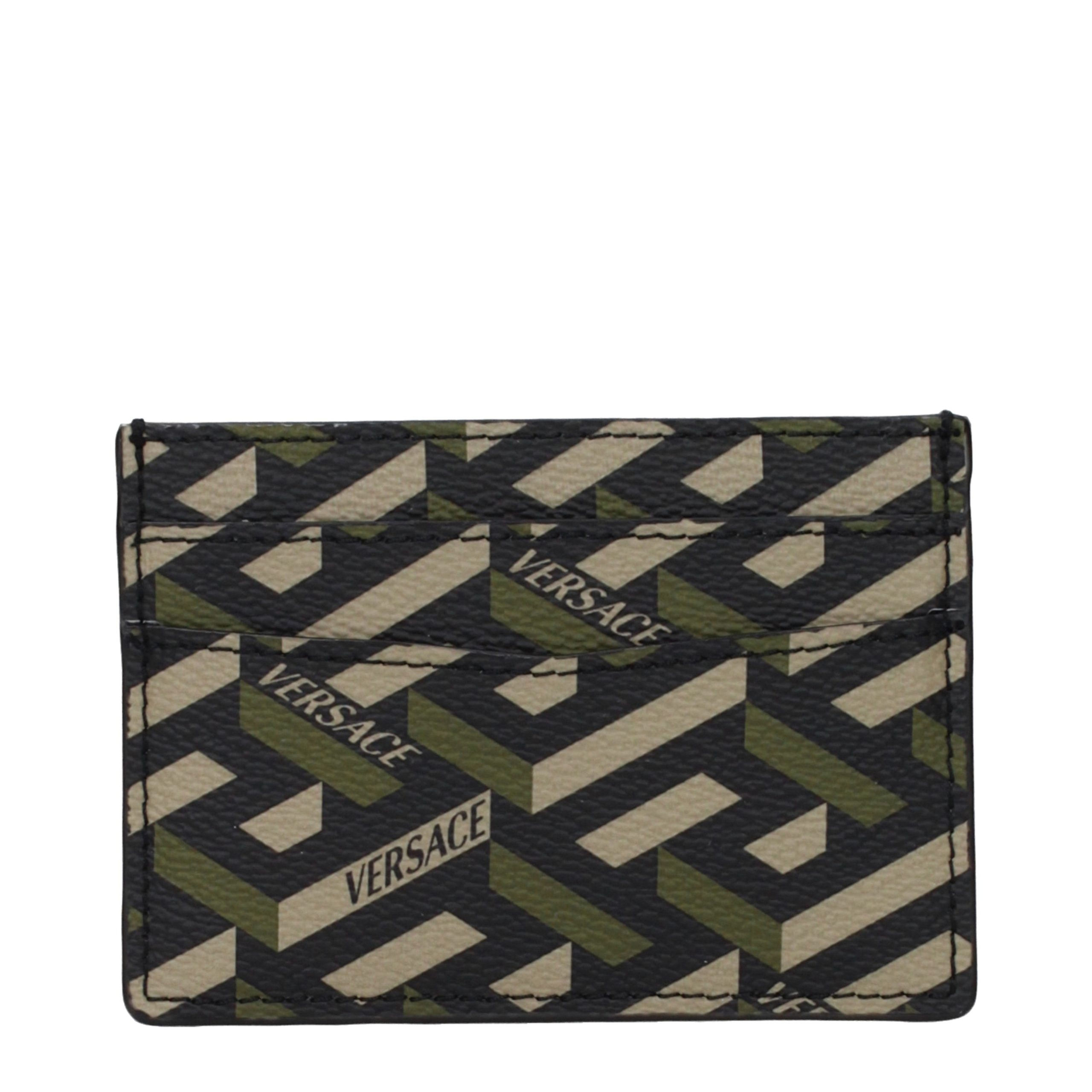 Versace Black Fabric Cardholder