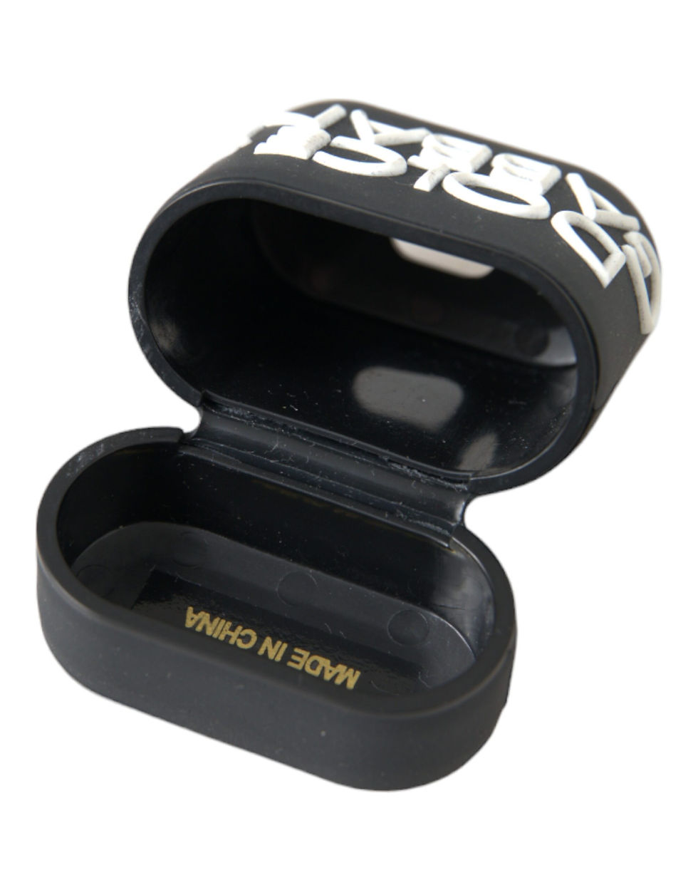 Thumbnail: Dolce & Gabbana Black White Silicone Embossed Logo Airpods Case