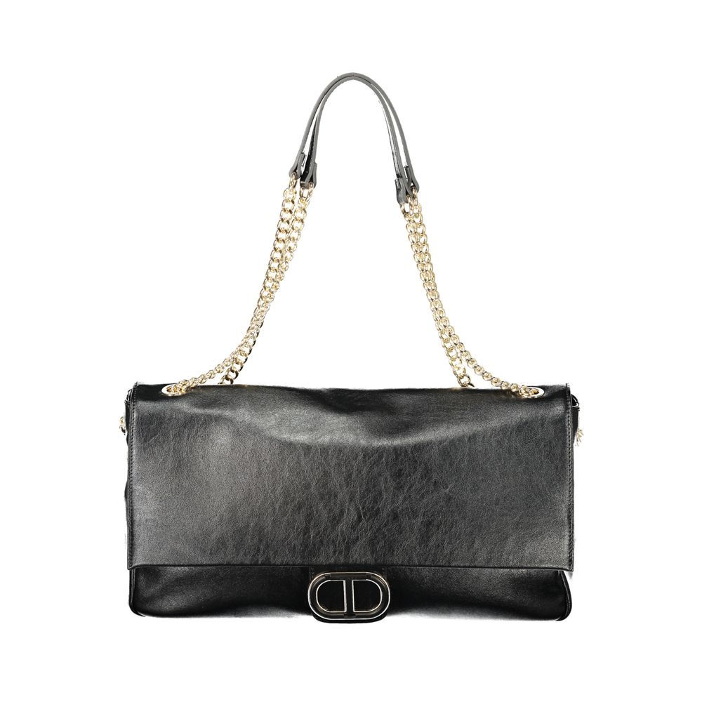 Twinset Nero Poliuretano Woman Shoulder Bag