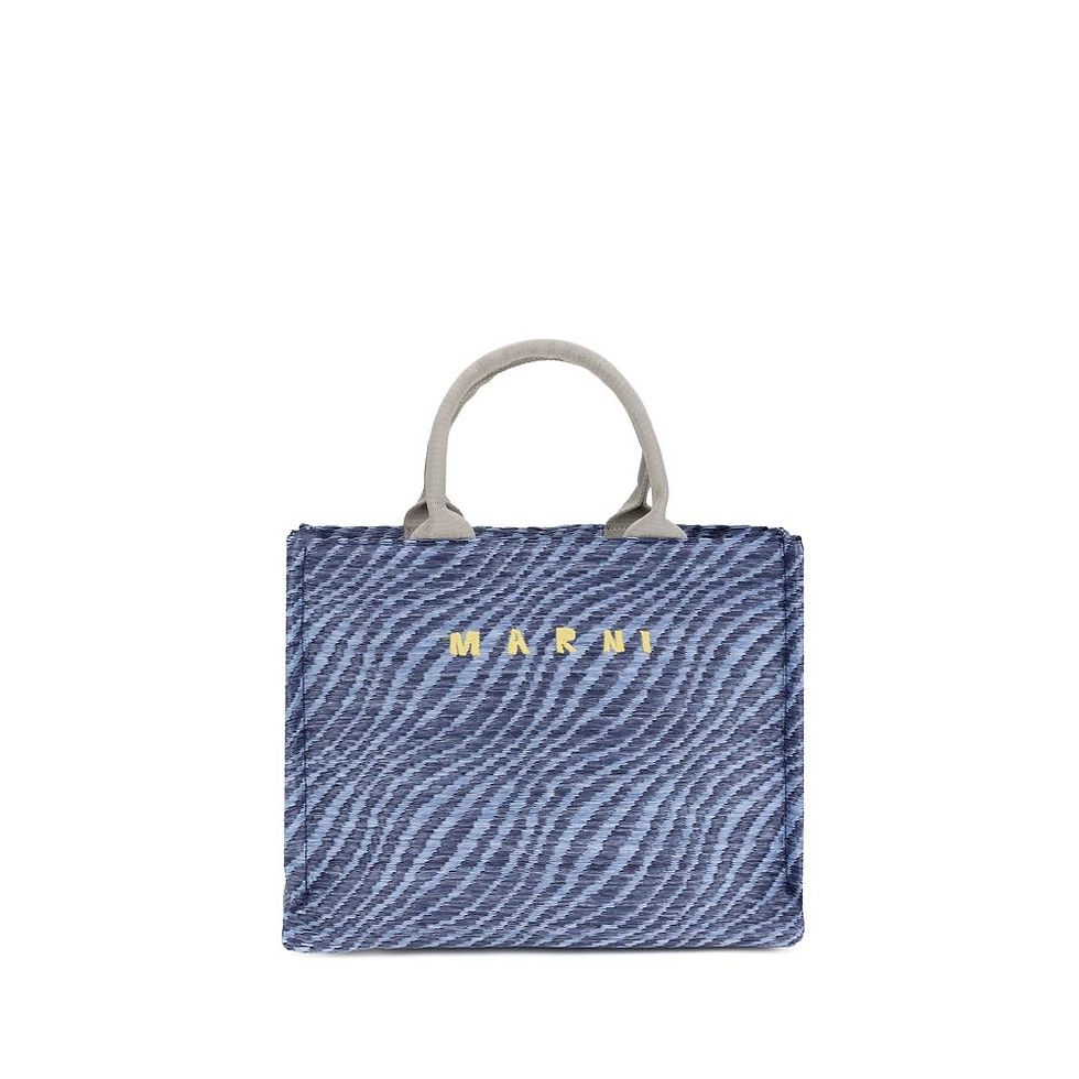 Marni Blue Fabric Shoulder Bag