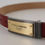 Thumbnail: Dolce & Gabbana Brown Leather Gold Engraved Metal Buckle Belt