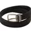 Thumbnail: Dolce & Gabbana Black Classic Leather Silver Tone Metal Buckle Belt