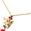 Thumbnail: Dolce & Gabbana Gold Brass Chain Dog Heart Pendant Charm Necklace