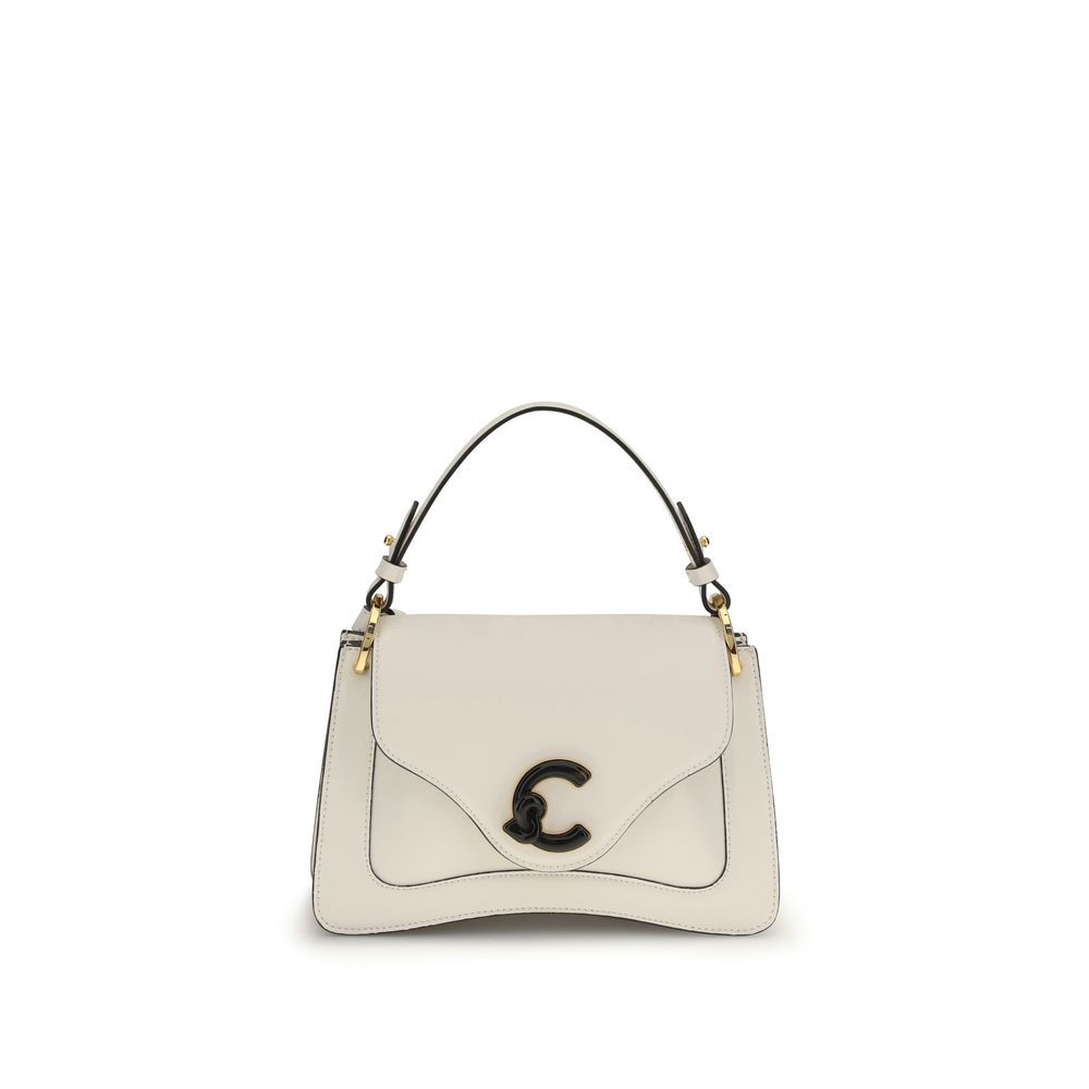 Coccinelle Cream Calf Leather Bos Taurus Shoulder Bag