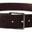 Thumbnail: Dolce & Gabbana Dark Brown Calf Leather Silver Logo Metal Buckle Belt
