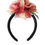 Thumbnail: Dolce & Gabbana Rose Pink Silk Floral Black Tiara Women Hairband Diadem