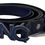 Thumbnail: Costume National Blue Leather Logo Skinny Fashion  Belt