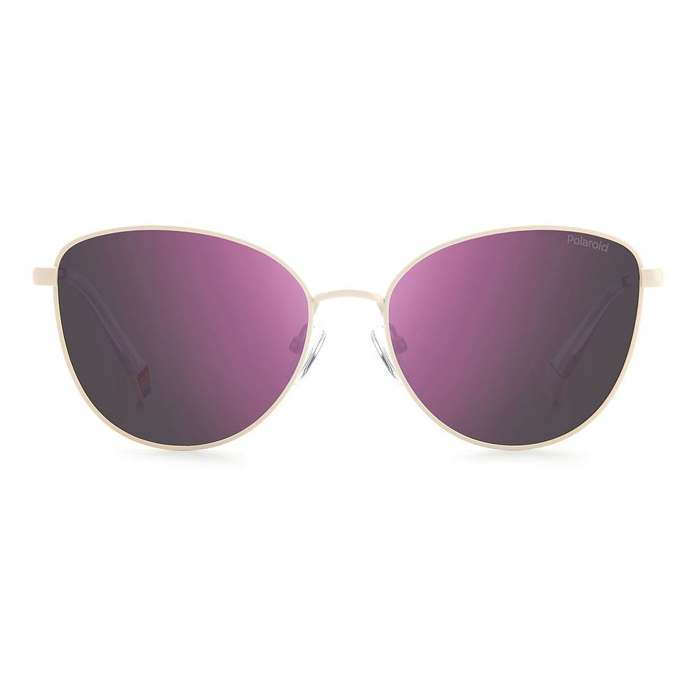 Thumbnail: Polaroid Beige Stainless Steel Sunglasses