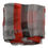 Thumbnail: Costume National Red 100% Silk Branded Gray Scarf