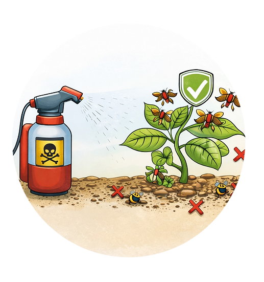Crop plant protected from pests