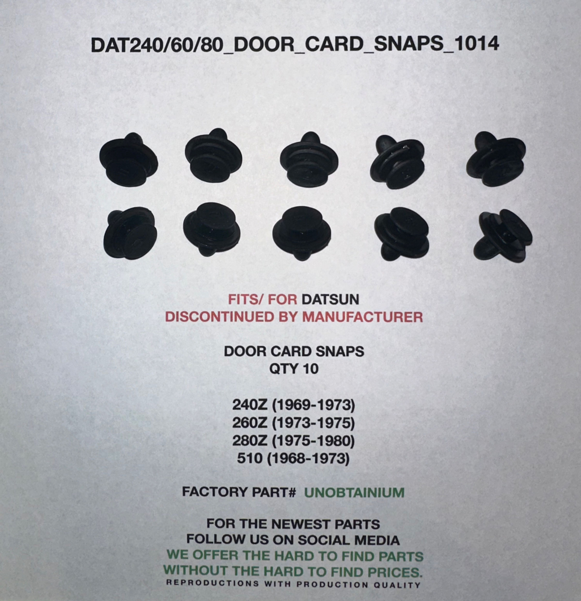 Door Card Snaps
